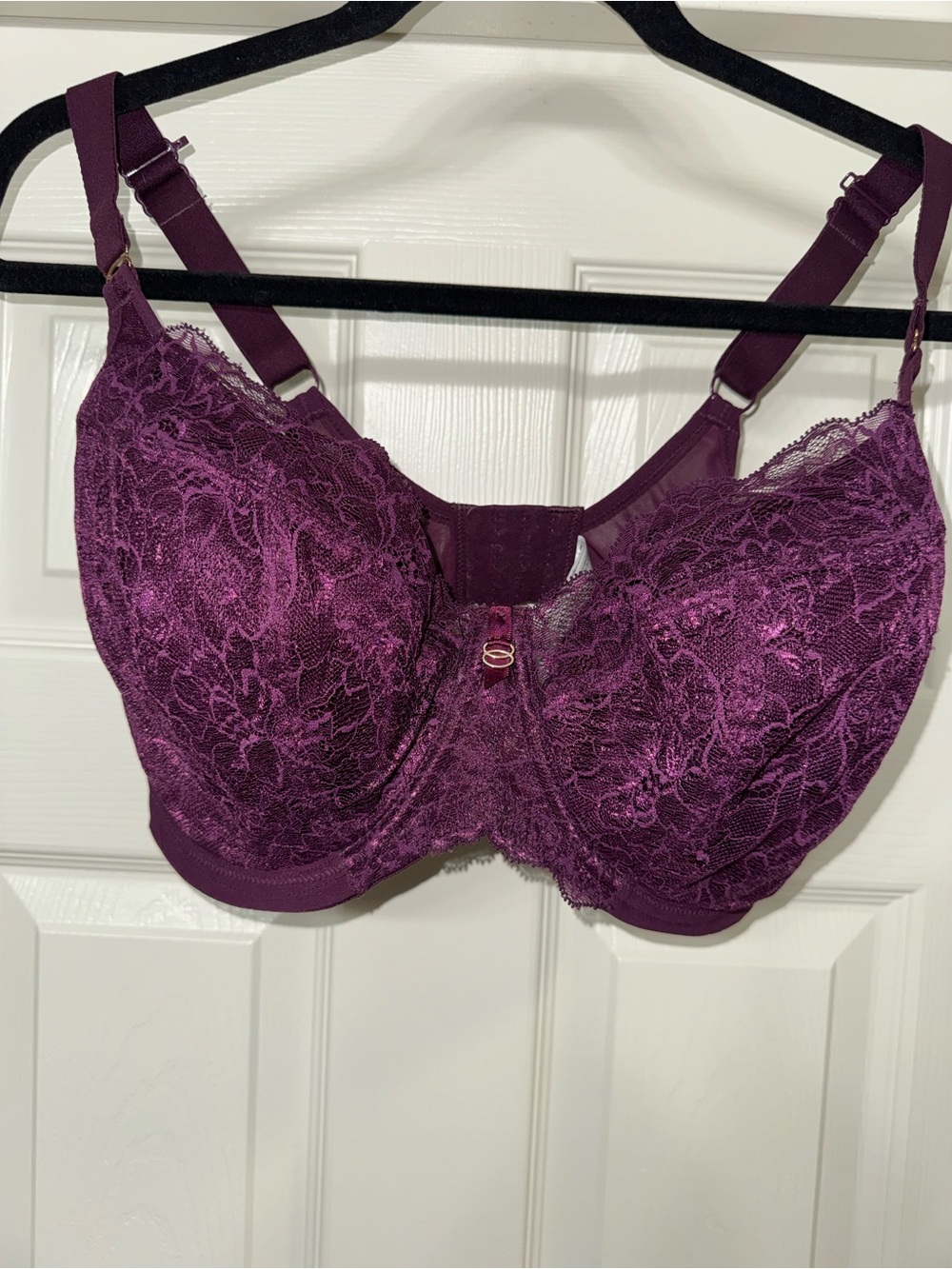 Elomi Brianna Plunge Bra Blackberry Lace 36GG UK 36J US EL8081